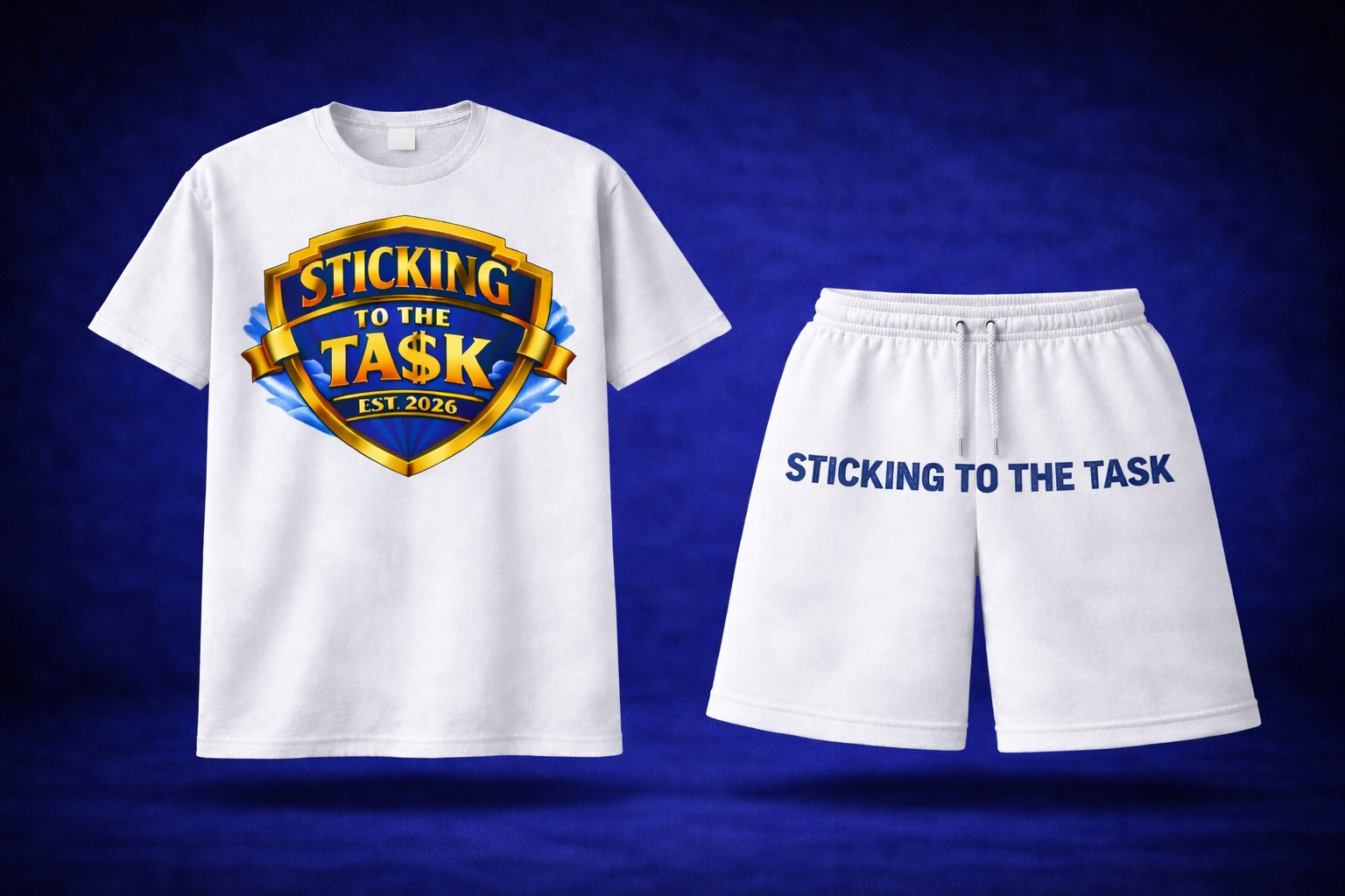Task Force Tee Set — White (Center Print)