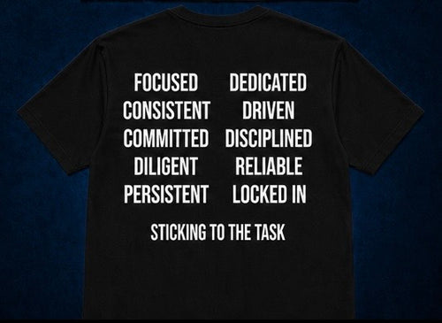 Sincerely TB Tee — Black (Discipline Back Print)
